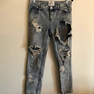SUPER RIPPED ONE TEASPOON BOYFRIEND JEANS